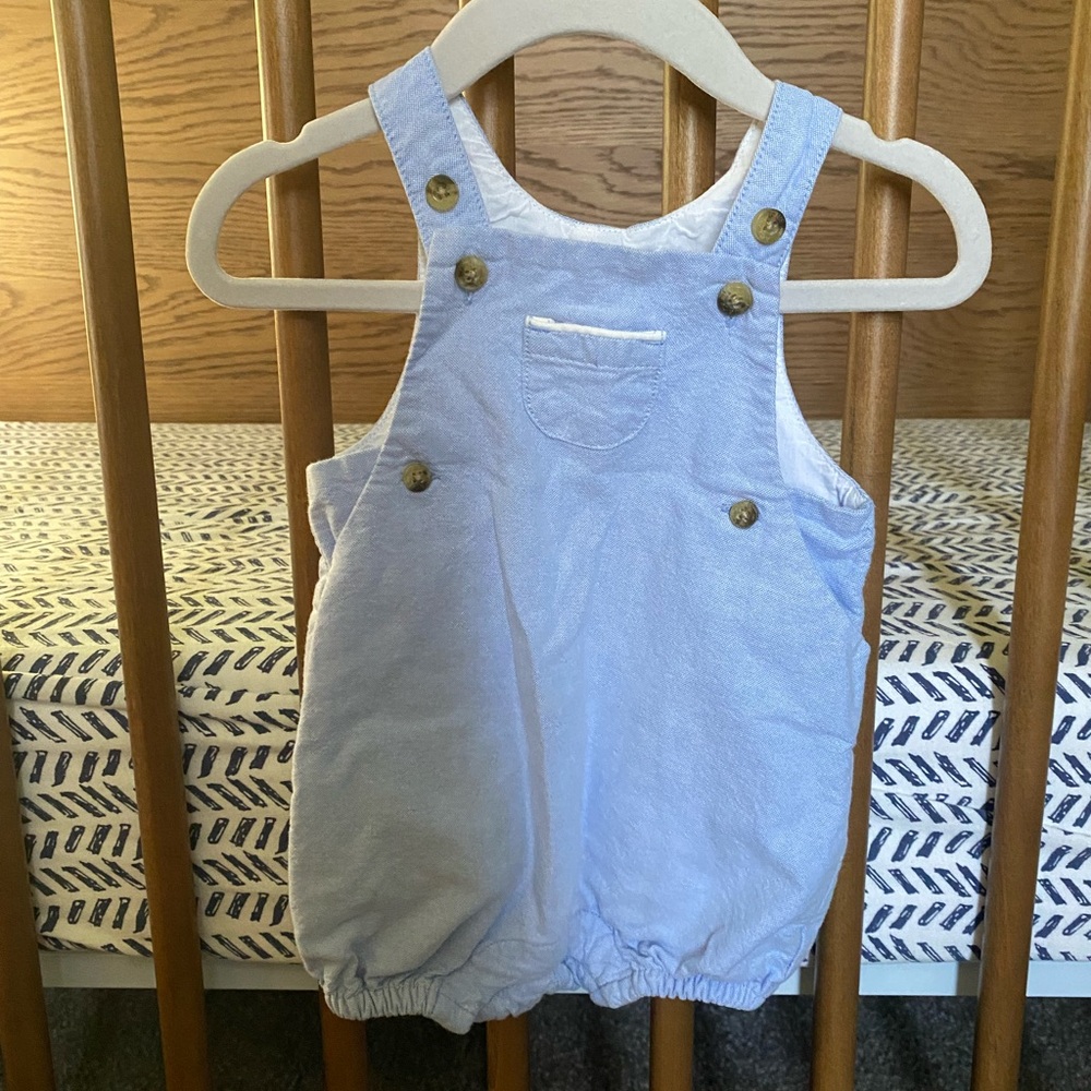 Janie and Jack Sky Blue Kids Overalls